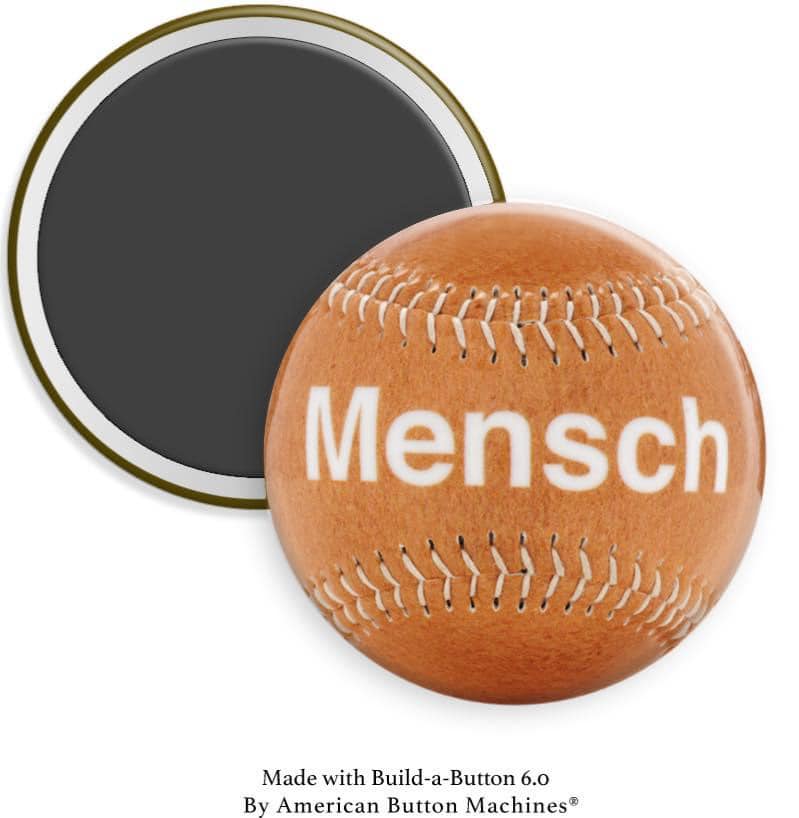 Mensch Baseball Magnet - Magnets and Memories