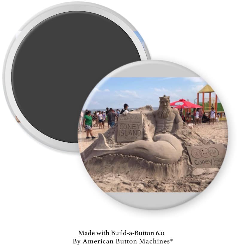 Coney Island Sand Sculpture Magnet - Magnets and Memories