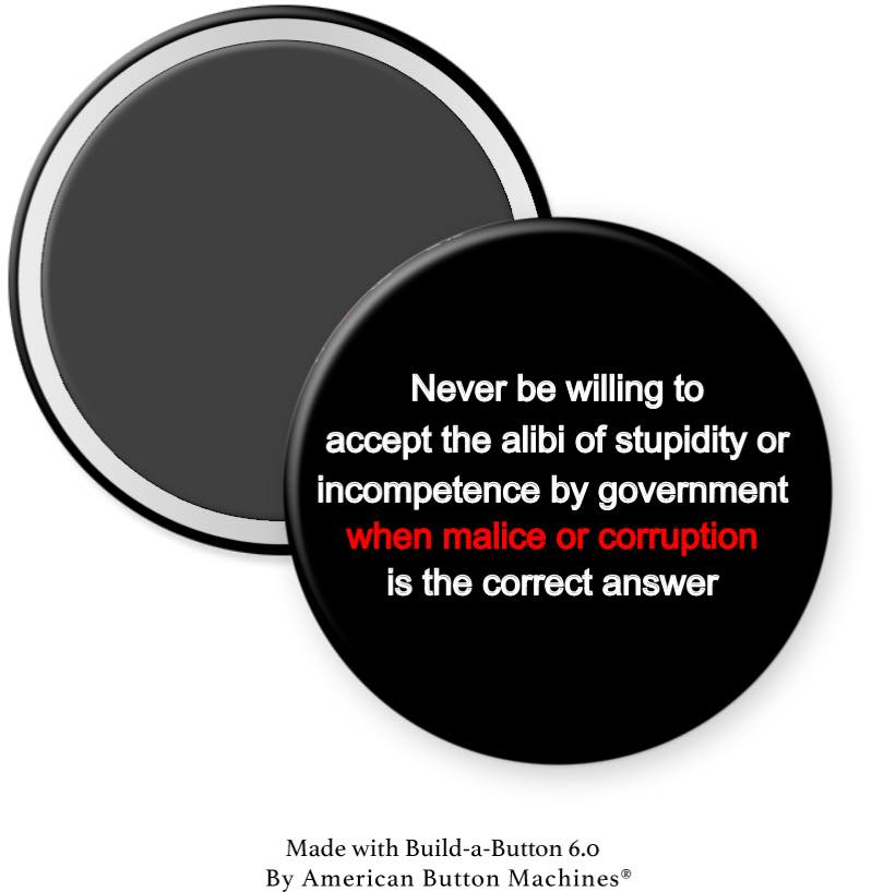 Government Stupid or Corruption Magnet - Magnets and Memories