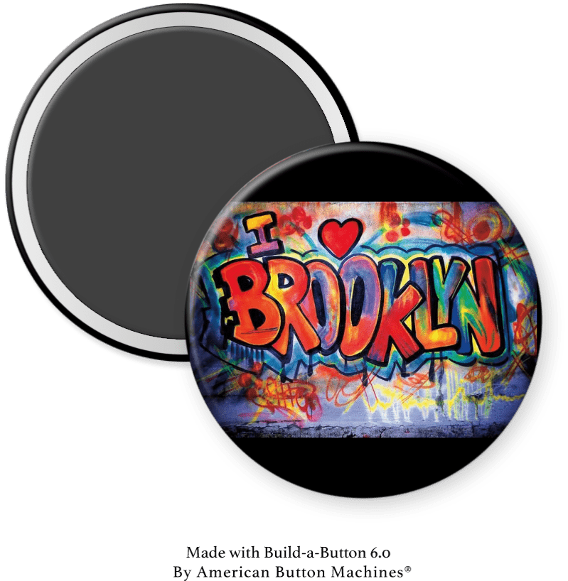 I Love Brooklyn Graffiti Magnet - Magnets and Memories