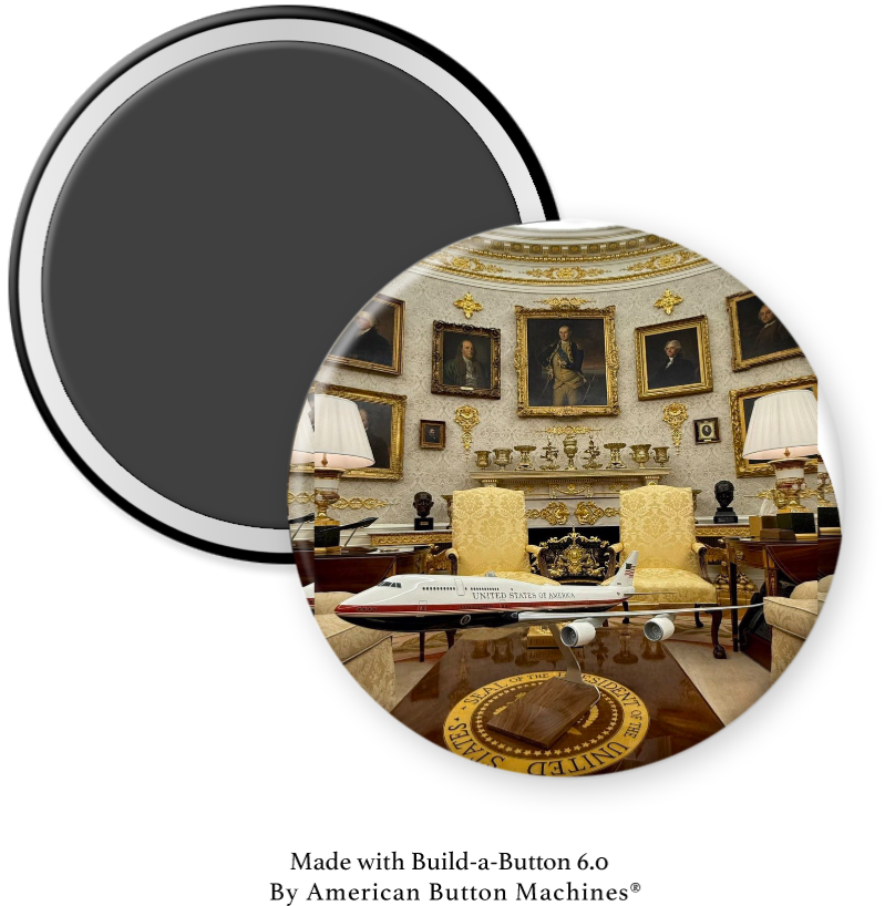 Oval Office with Gold Upgrades 2025 - Magnets and Memories