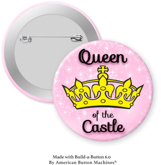 Queen of the Castle refrigerator magnet by Magnets and Memories featuring a regal crown design on a colorful magnetic display.