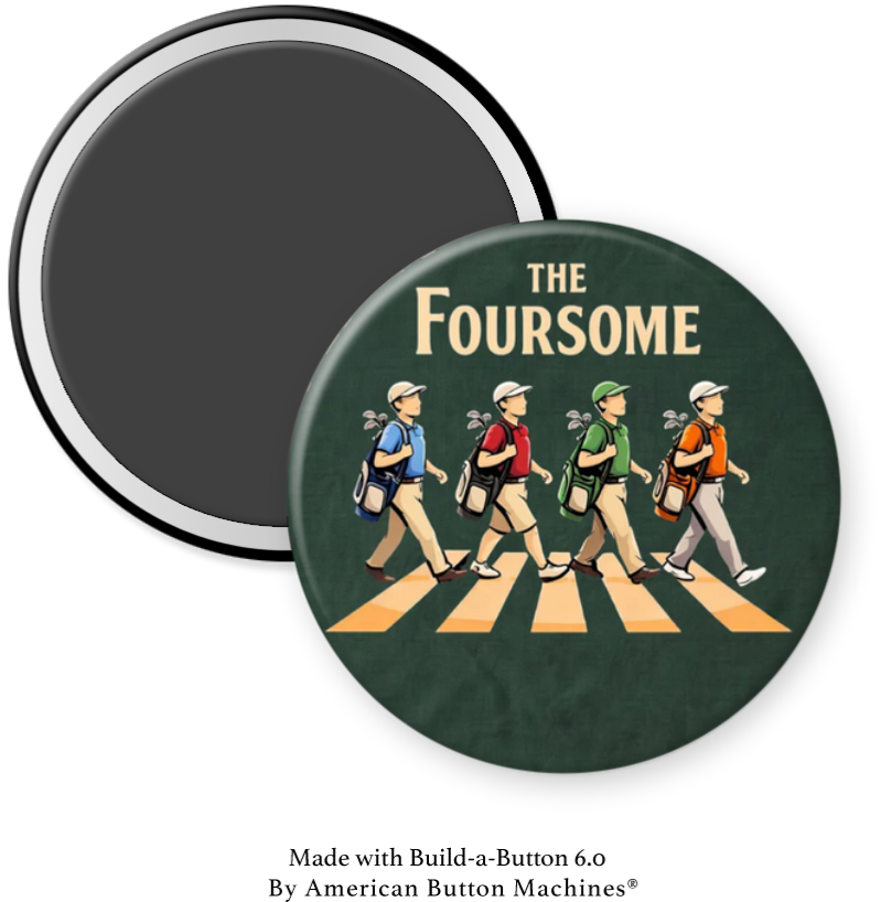The Foursome Golfers like the Beatles Crossing Abbey Road