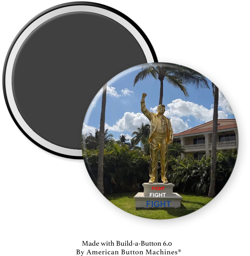 President Trump Golden Statue at Doral (far away)