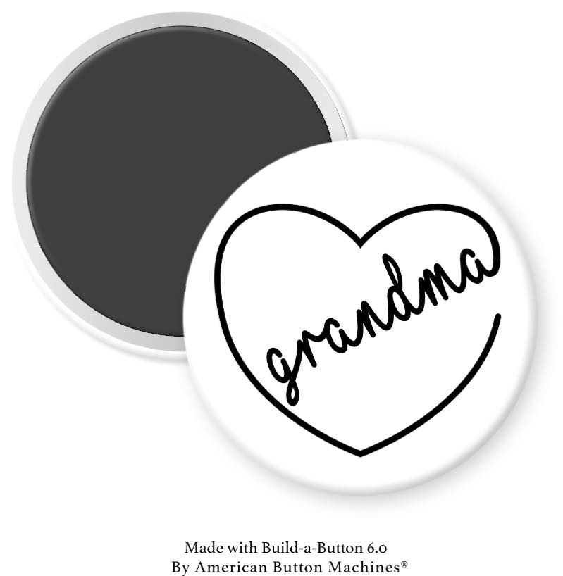 Grandma in Heart Magnet - Magnets and Memories