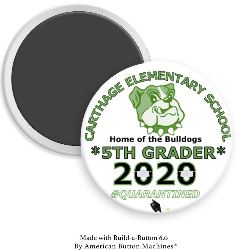 Carthage Elementary School 5th Grader 202X Magnet - Magnets and Memories