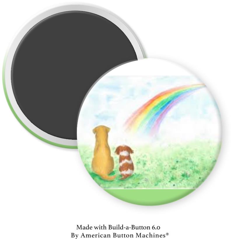 Dogs at Rainbow Bridge Magnet - Magnets and Memories