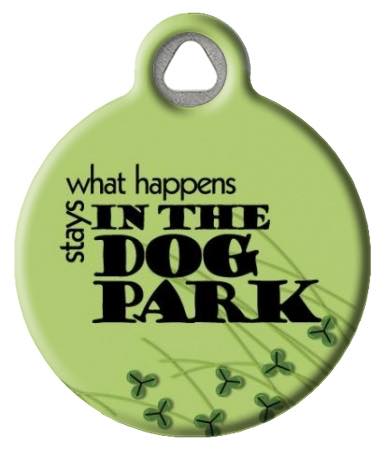 What Happens in the Dog Park Stays Keychain - Magnets and Memories