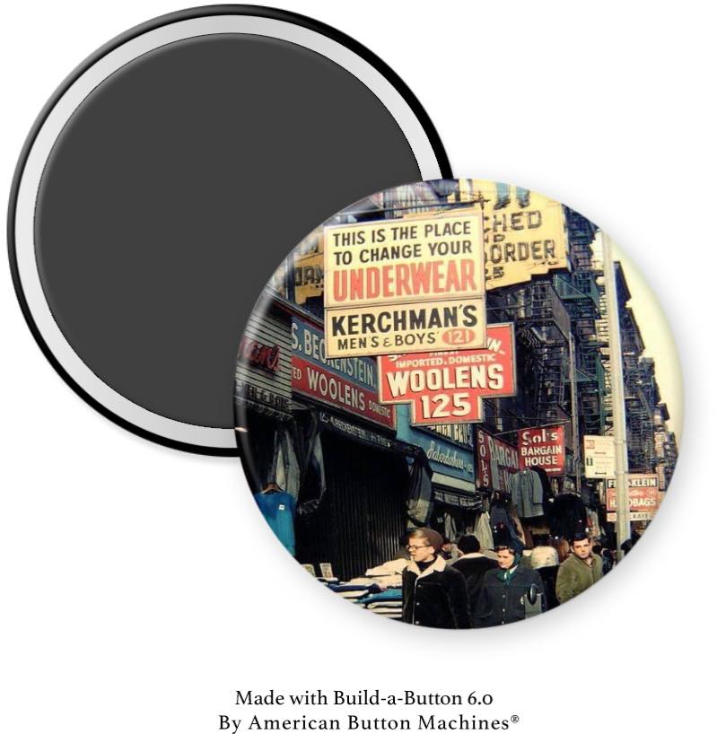 Orchard Street Shopping 1967 Magnet - Magnets and Memories