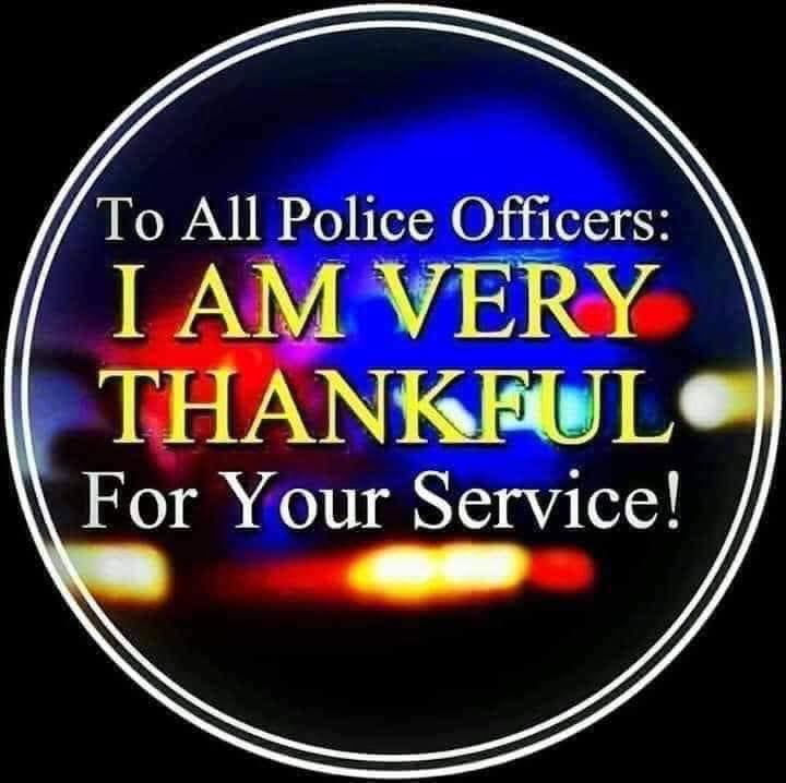 To All Police Officers I am Very Thankful for Your Service Magnet - Magnets and Memories