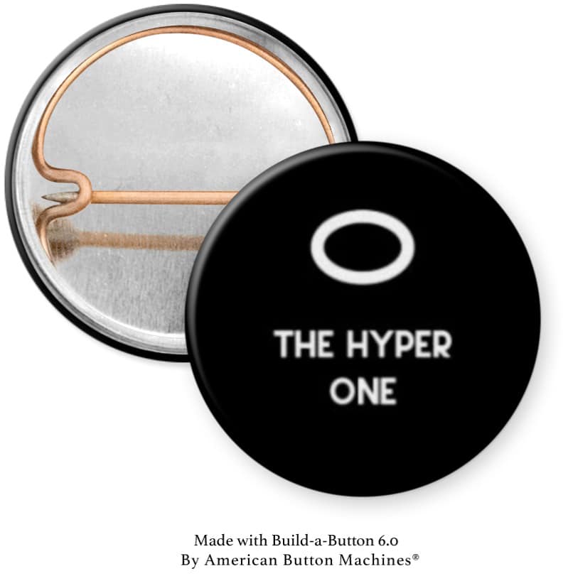 Music Note The Hyper One Pinback - Magnets and Memories
