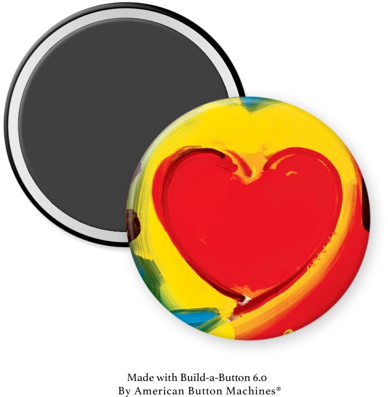 Painted Colorful Heart Magnet - Magnets and Memories