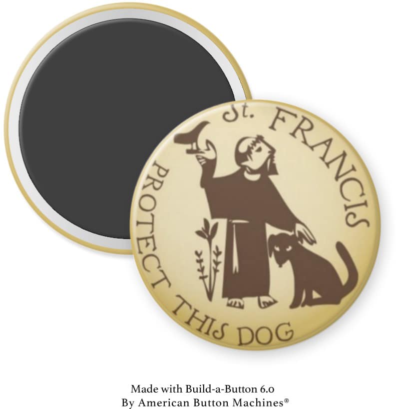 St. Francis Protect this Dog Magnet - Magnets and Memories