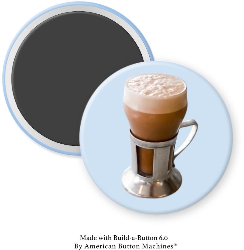 Chocolate Egg Cream in Glass with Holder Magnet - Magnets and Memories