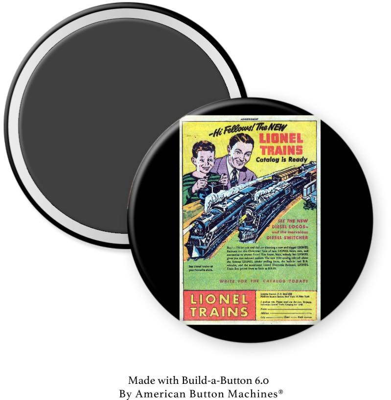 Lionel Trains Ad Magnet - Magnets and Memories