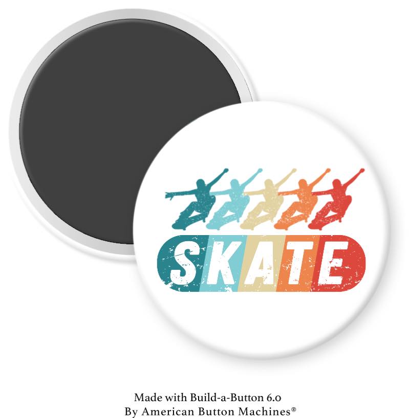 Skate Boarding Magnet - Magnets and Memories