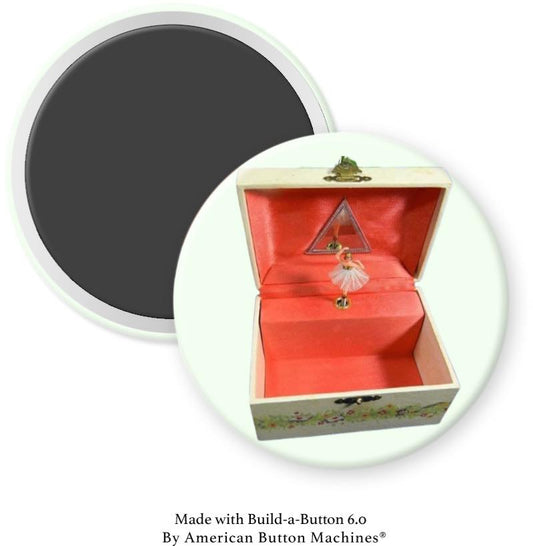 Ballerina Jewelry Box Magnet - Magnets and Memories