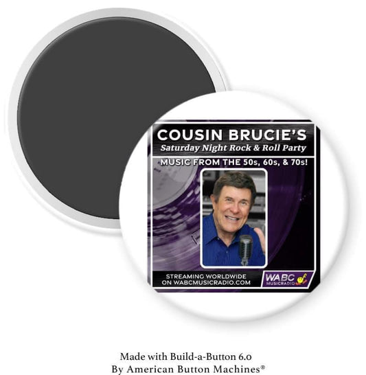 Cousin Brucie’s “Saturday Night Rock & Roll Party” Magnet - Magnets and Memories