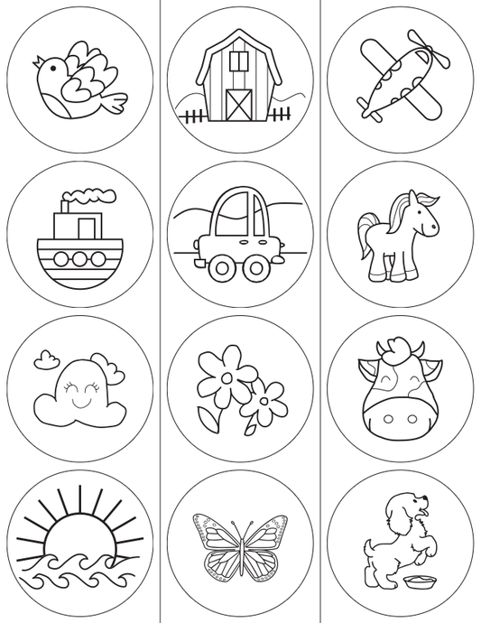 Design Templates to Color - Magnets and Memories