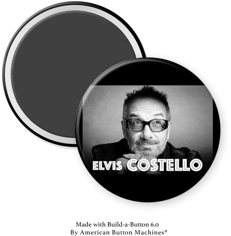 Elvis Costello Close Up Magnet - Magnets and Memories