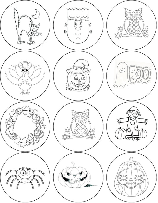 Design Templates to Color - Magnets and Memories