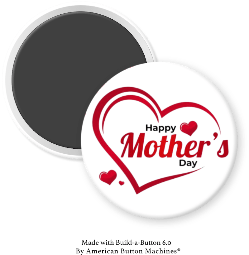 Happy Mother’s Day with hearts - Magnets and Memories