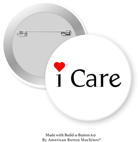 I Care Pinback - Magnets and Memories