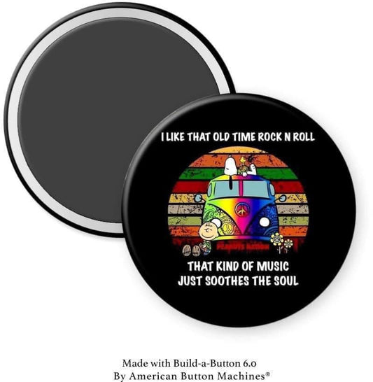 I Like That Old Time Rock n Roll… with Charlie Brown Magnet - Magnets and Memories