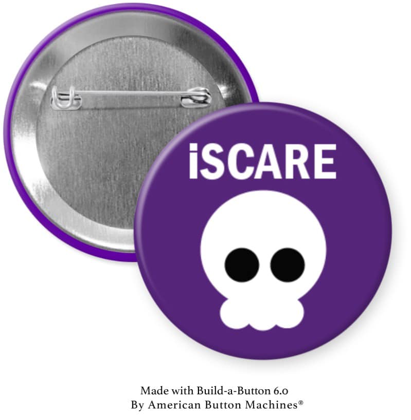 iScare Skull Pinback - Magnets and Memories