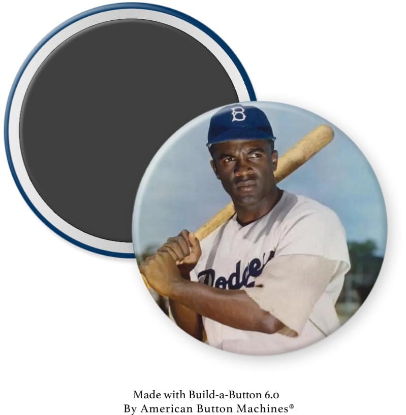 Jackie Robinson Brooklyn Dodgers Magnet - Magnets and Memories