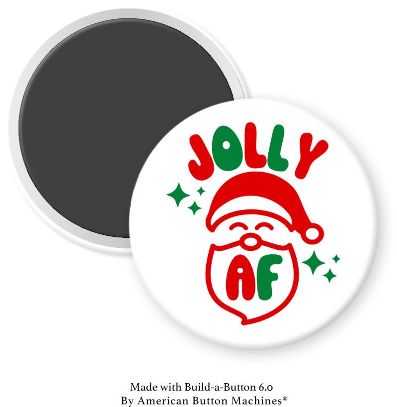 Jolly AF Santa Magnet - Magnets and Memories