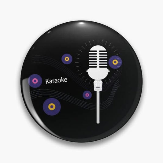 Karaoke with White Mic Magnet - Magnets and Memories