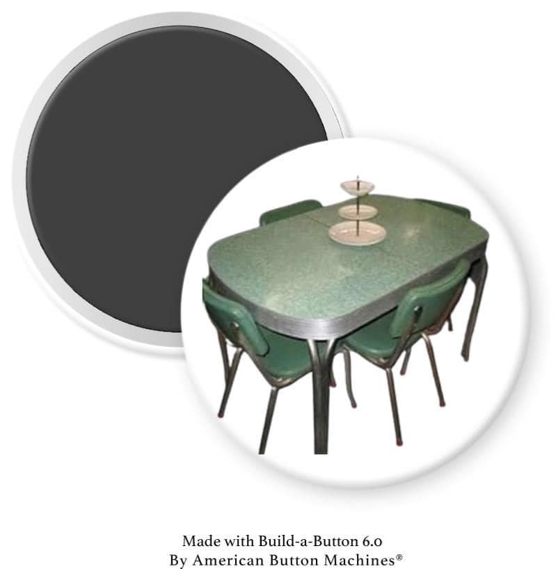 Kitchen Table Green 1950s Magnet - Magnets and Memories