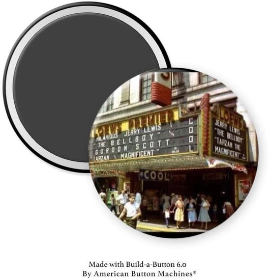 Loews Premier Theater Sign Jerry Lewis Magnet - Magnets and Memories