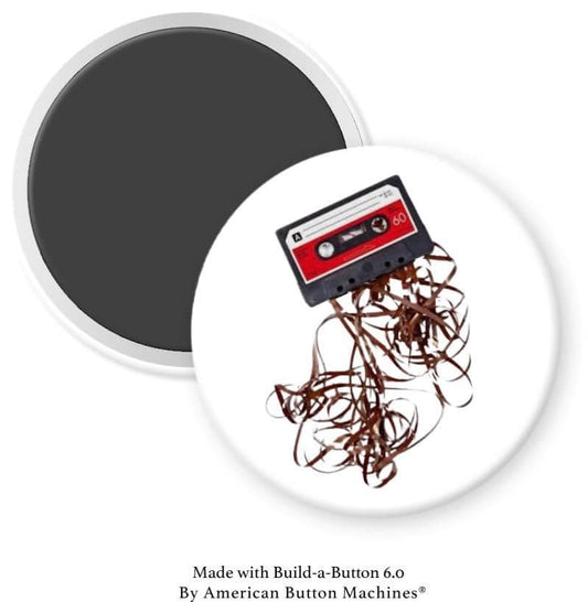 Music Cassette with Twisted Tape Magnet - Magnets and Memories