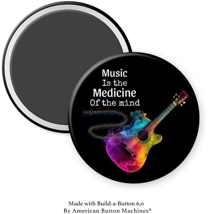 Music is the Medicine of the Mind Magnet - Magnets and Memories