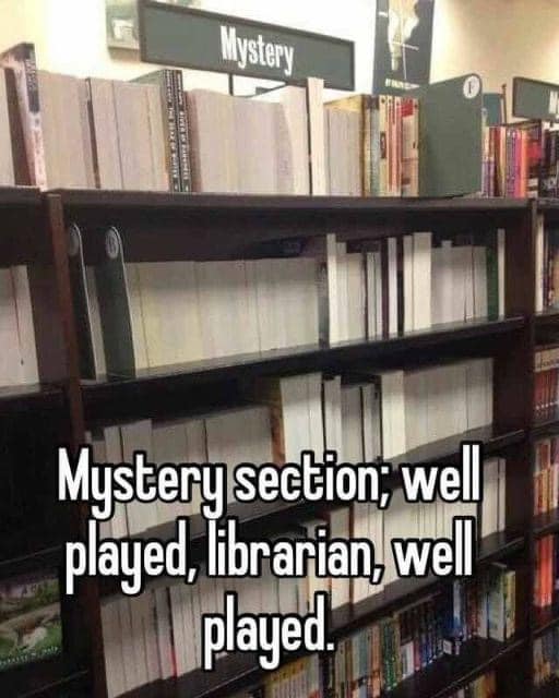 Mystery Section at Bookstore Magnet - Magnets and Memories