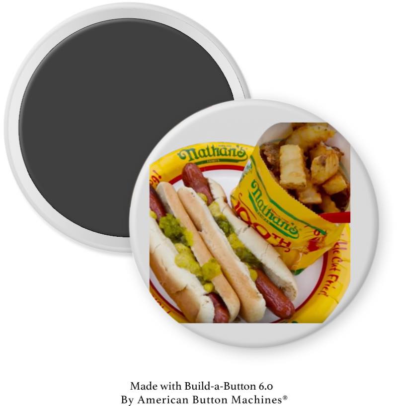 Nathan's Hot Dogs n Fries Magnet - Magnets and Memories