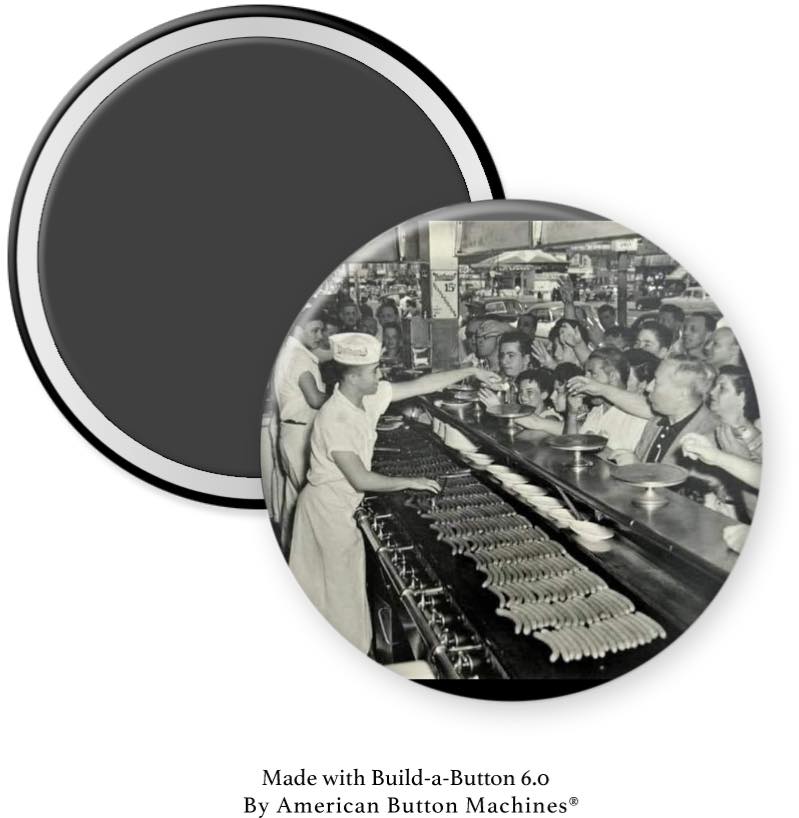 Nathans Hotdog Restaurant Counter Magnet - Magnets and Memories