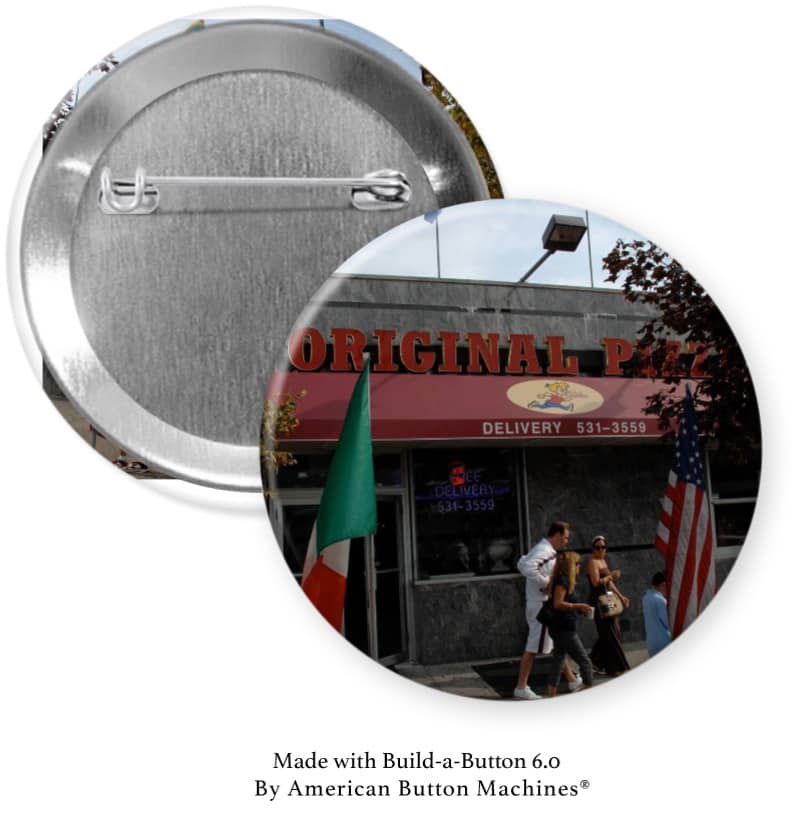 Original Pizza in Canarsie Pinback - Magnets and Memories