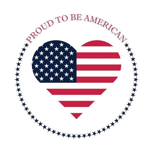 Proud to be American Heart Flag Magnet - Magnets and Memories