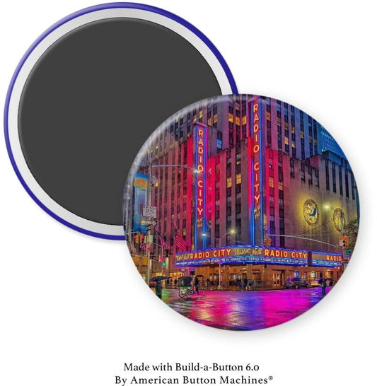 Radio City Music Hall Rainy Night Magnet - Magnets and Memories