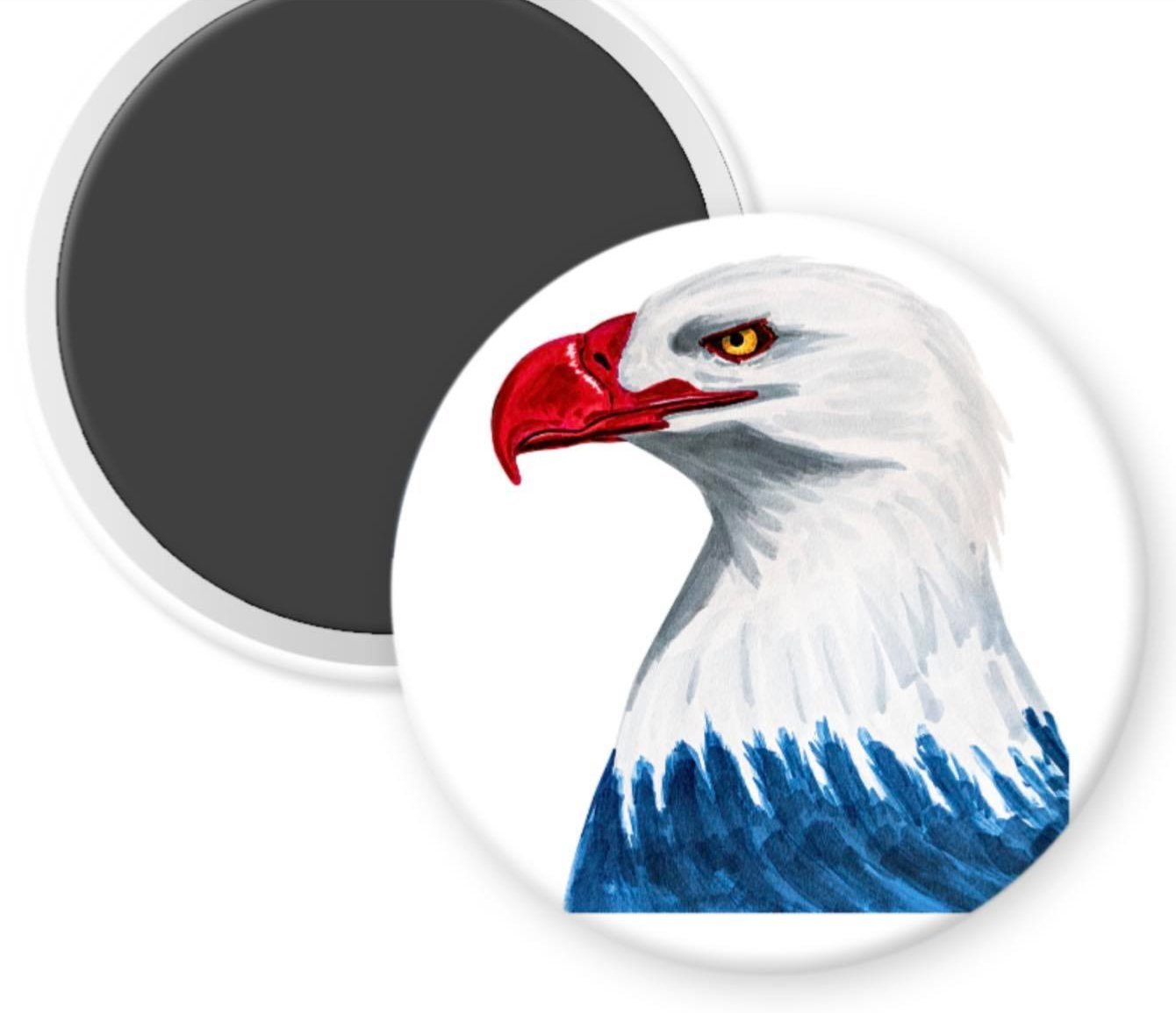 Red White Blue Eagle Magnet - Magnets and Memories