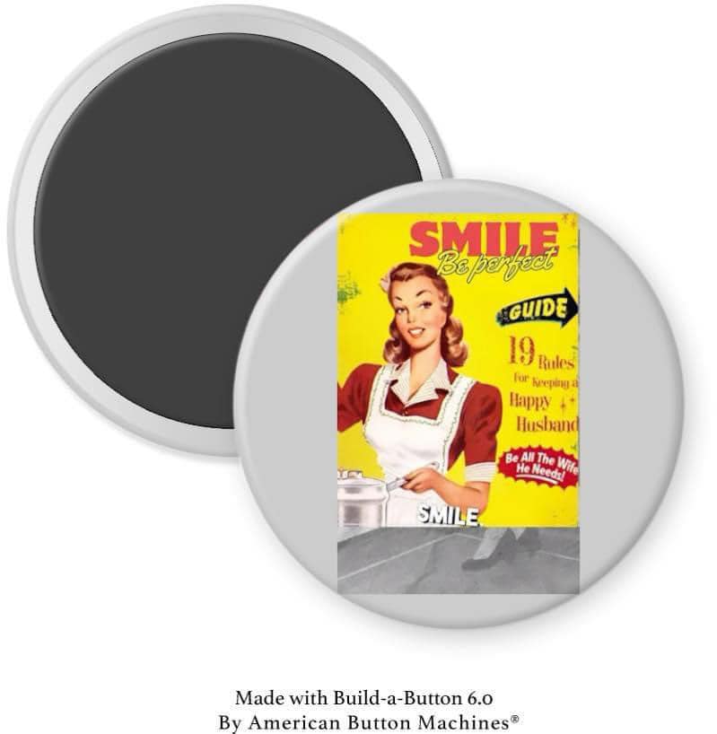 Smile Be Perfect Housewife Rules Magnet - Magnets and Memories