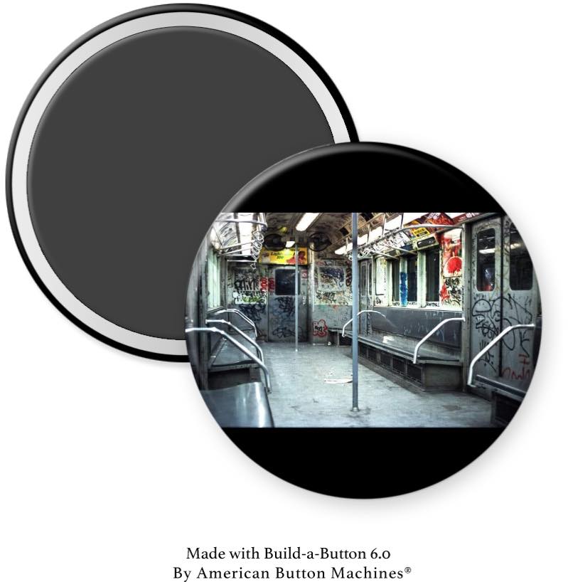 Subway Car 1970s Dirty with Graffiti Magnet - Magnets and Memories