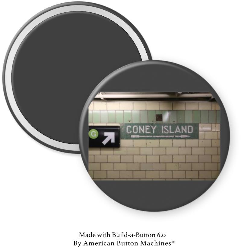 Subway Station Coney Island Sign Magnet - Magnets and Memories