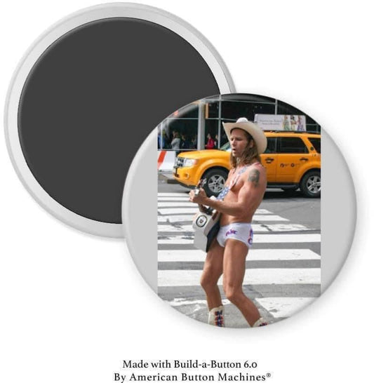 The Naked Cowboy in Times Square NYC Magnet - Magnets and Memories