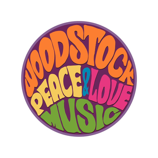 Woodstock Peace & Love Music 1969 Logo Magnet - Magnets and Memories