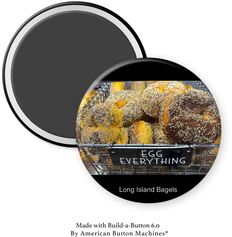 Egg Everything Bagel from New York - Magnets and Memories