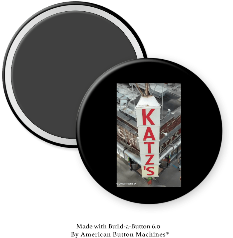 Katz’s Deli sign (from above) in NY - Magnets and Memories